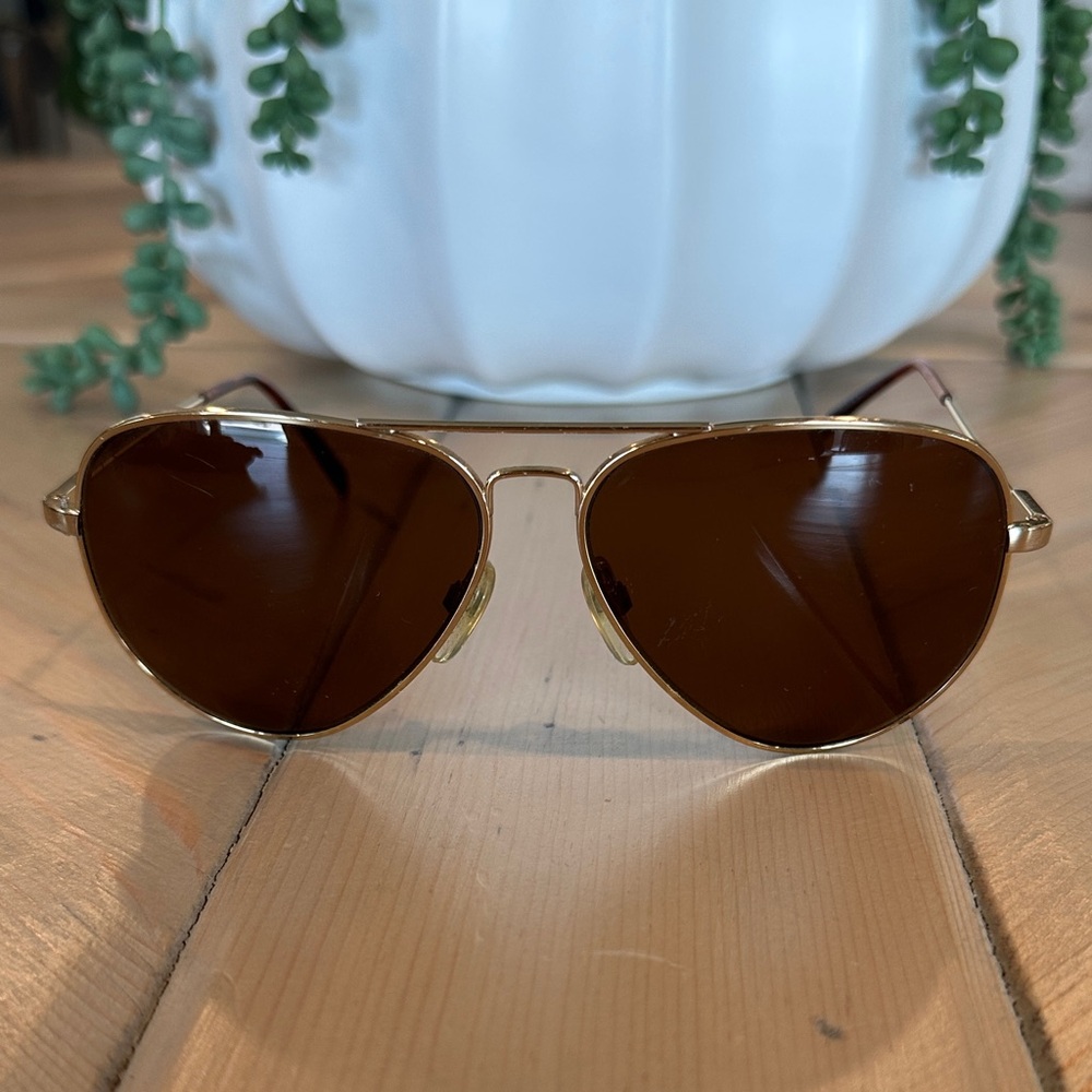 Electric AV1 Gold Aviator Sunglasses. Gold frame with bronze lenses